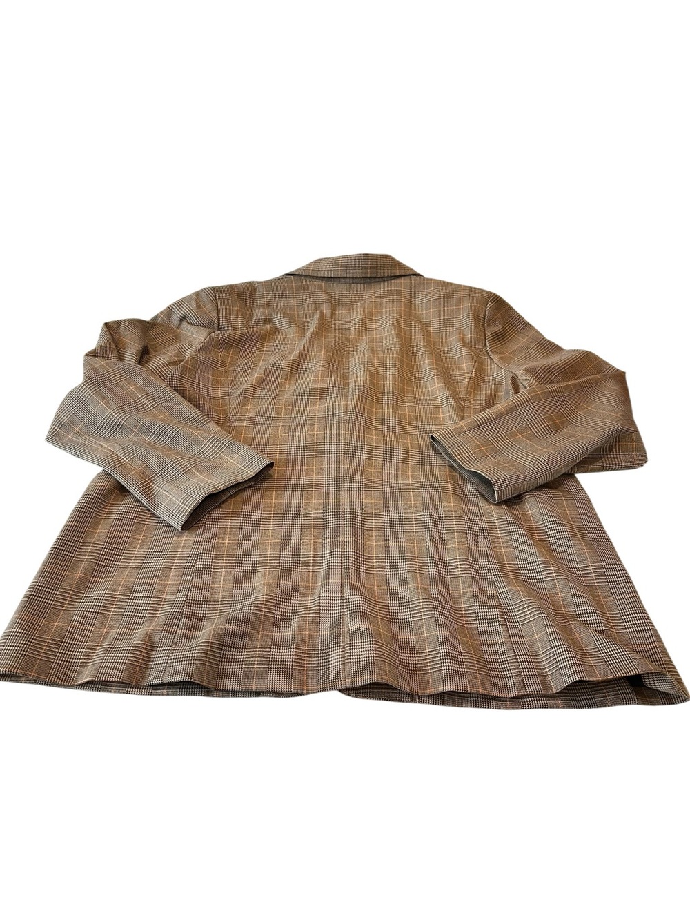 Matty M Brown Plaid Two-Button Women's Blazer 2x - Picture 4 of 5